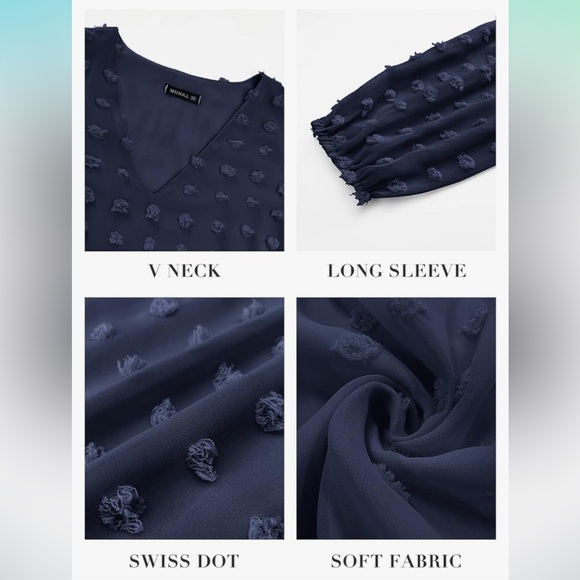 Long Sleeve Swiss Dot Dress - Picture 3 of 5